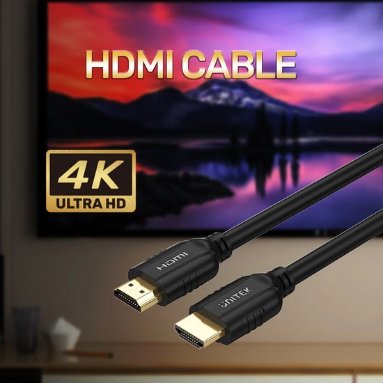 Unitek C11079BK-5M 5 Metre HDMI 2.0 Kablo - 4K 60Hz Ultra HD, 18Gbps, HDR10, 3D Destekli Görüntü ve Ses Aktarım Kablosu