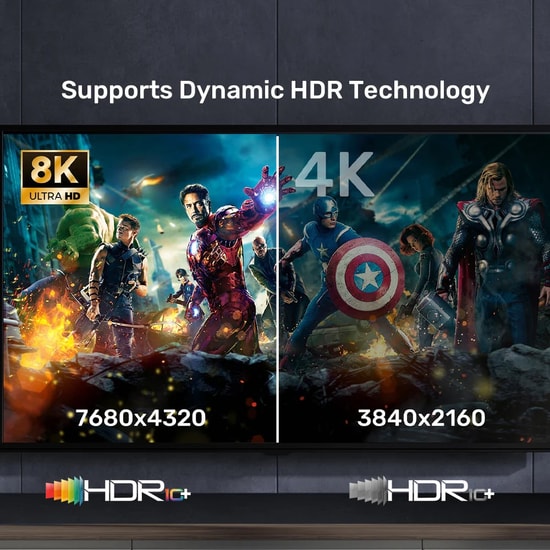 Unitek C11086GY01-3M 3 Metre HDMI 2.1 Kablo - 8K 60Hz, 48Gbps, Dinamik HDR, eARC, Altın Kaplama, Alüminyum Gövde
