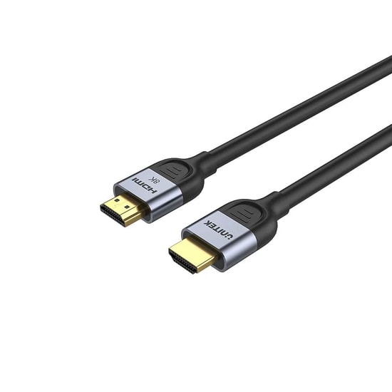 Unitek C11086GY01-1M 1 Metre HDMI 2.1 Kablo - 8K 60Hz, 48Gbps, Dinamik HDR, eARC, Altın Kaplama, Alüminyum Gövde