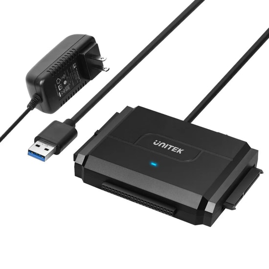 Unitek Y-3324 USB 3.0 to IDE + SATA II Dönüştürücü Adaptör - 5Gbps Yüksek Hızlı Veri Aktarımı ve Harddisk Çevirici
