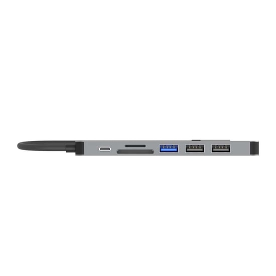 Unitek H1118A Universal USB-C 7in1 Dock Station - 100W PD, HDMI, USB 3.0, 2xUSB 2.0, SD/Micro SD Kart Okuyucu Hub
