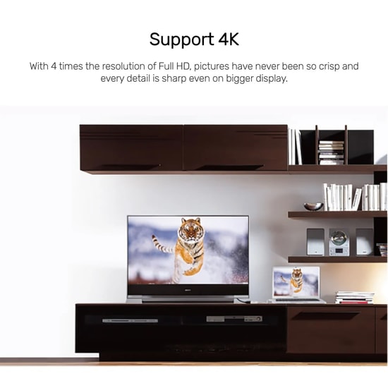 Unitek Y-6332 DisplayPort to HDMI 4K 30Hz Dönüştürücü Adaptör - 20 cm Kablo, Ultra HD Görüntü Aktarım Kablosu