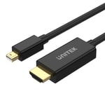 Unitek V1152A Mini DisplayPort to HDMI 4K 30Hz 2 Metre Dönüştürücü Kablo - HDMI 1.4, 4K UHD Görüntü Aktarımı, Siyah