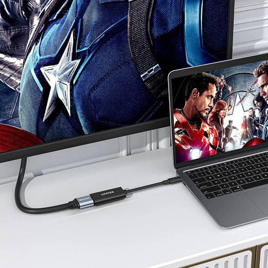 Unitek V1421A USB-C to HDMI 4K 60Hz Dönüştürücü Adaptör - 15cm Kablo, HDCP 2.3, Ultra HD Görüntü Aktarımı, ABS Gövde