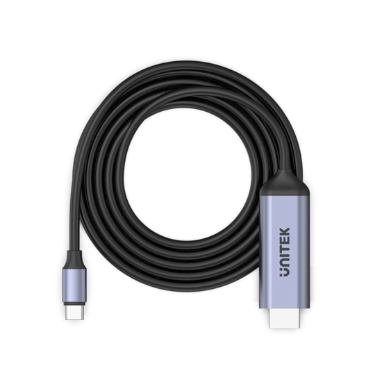 Unitek V1423A USB-C to HDMI 4K 60Hz 1.8 Metre Dönüştürücü Kablo - HDCP 2.3, Alüminyum Gövde, Ultra HD Görüntü Aktarımı