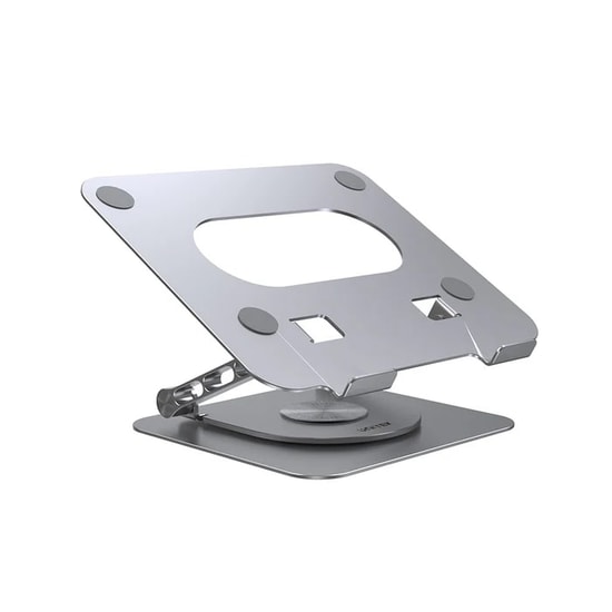 Unitek OT180SL01 360 Dönebilen Metal Notebook Standı - 10-16" Uyumlu, 180 Derece Ayarlanabilir Yükseklik, Gümüş