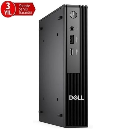 Dell Pro Micro (BTO107_QCM1250_EMEA) Mini PC - Intel Ultra 7 265T, 16GB RAM, 512GB SSD, Win 11 Pro, 3 Yıl Garanti