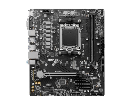 MSI PRO A620M-E AM5 DDR5 Anakart - 6800MHz(OC), AMD A620 Chipset, M.2, HDMI, VGA, USB 3.2, Gigabit LAN, mATX