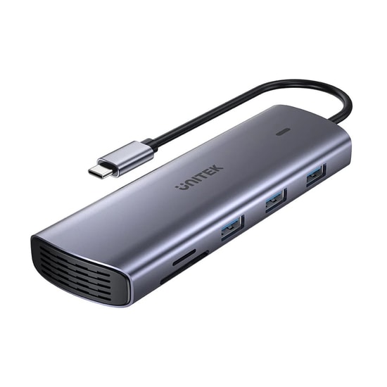 Unitek D1113A USB-C 9in1 Universal Dock Station - 100W PD, Gigabit Ethernet, 4K HDMI, VGA, SD/TF Kart Okuyucu Hub