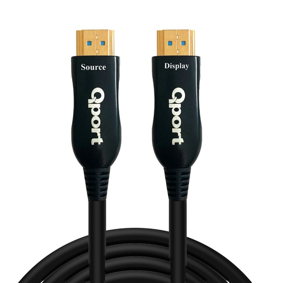 Qport Q-HDMI253 25m HDMI Kablo 2.0V - 4K Altın Uçlu, Parazit Önleyici, Yüksek Çözünürlüklü Görüntü ve Ses Aktarımı