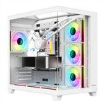 Gamepower Warcry TopGlass 750W (WARCRY-TOPGLASS-750W-BEYAZ-GP) Beyaz Gaming Kasa - 4xARGB Fan, Temperli Cam, ATX, 750W