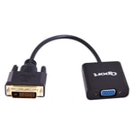 Qport Q-VDV2 DVI-D (24+1) to VGA Dönüştürücü - Full HD Aktif Görüntü Çevirici Adaptör, Tak Çalıştır, Siyah Çerçeve