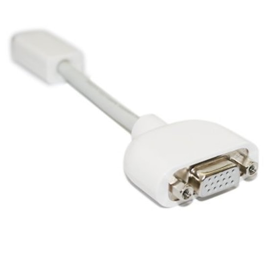 Hiper HC10MDV Mini DVI - VGA Çevirici Adaptör - 15cm Beyaz, Macbooks ve iMac Uyumlu, Tak Çalıştır Dönüştürücü Kablo