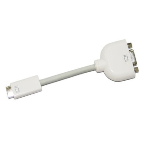 Hiper HC10MDV Mini DVI - VGA Çevirici Adaptör - 15cm Beyaz, Macbooks ve iMac Uyumlu, Tak Çalıştır Dönüştürücü Kablo