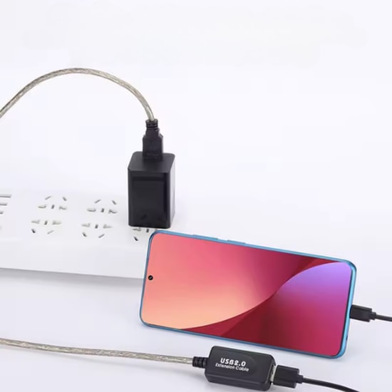 Hadron HDX7514 USB To USB 5 Metre Uzatma Kablosu (Siyah) - Yüksek Hızlı Data Aktarımı, USB 2.0 Erkek-Dişi Dönüştürücü