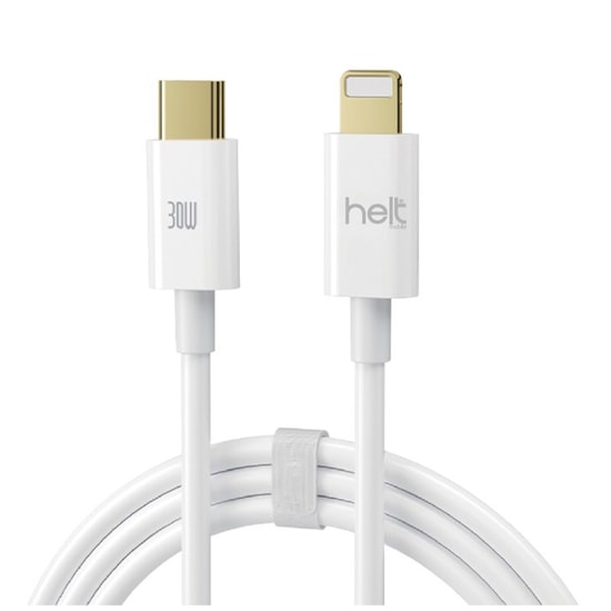 Helt HT-DC16 30W Plastik 100 Cm Type-C To Lightning Şarj ve Data Kablosu (Beyaz) - 30W Hızlı Şarj, MFI Destekli, 1 Metre