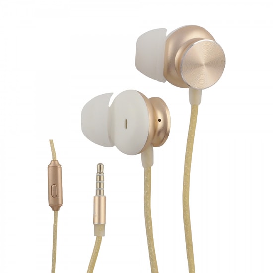 Helt HT-110 Gold 3.5mm Jack Girişli Kulak İçi Kulaklık - Mikrofonlu, 100cm Kablo, 80dB Ses Gücü, İthalatçı Garantili