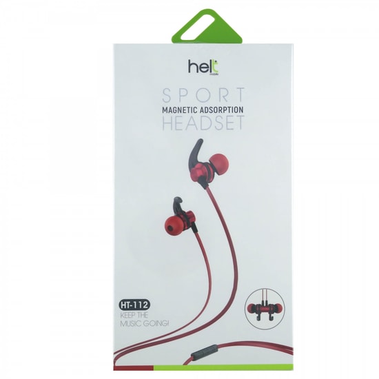 Helt HT-112 KIRMIZI 3.5mm Jack Girişli Kulak İçi Kulaklık - Sport, Mikrofonlu, Gürültü Önleme, 120cm Örgü Kablo, 90dB Se