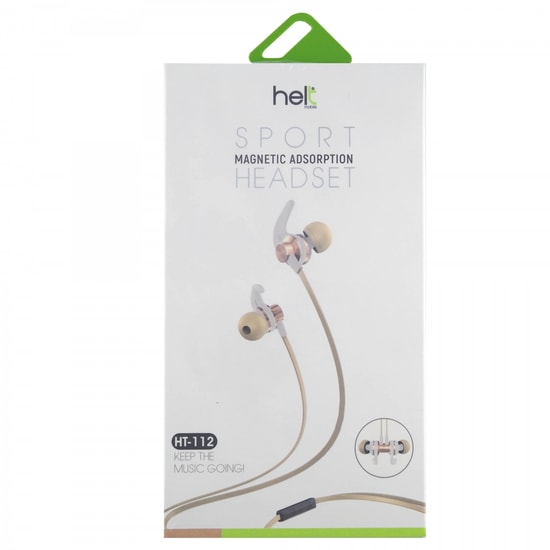 Helt HT-112 Gold 3.5mm Jack Girişli Kulak İçi Kulaklık - Mikrofonlu, Gürültü Önleme, 100cm Kablo, 90dB Ses Çıkış Gücü