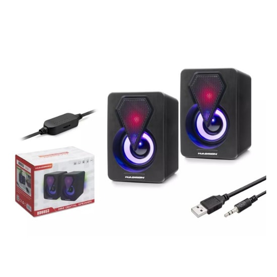 Hadron HD6053 SİYAH Minibox Kablosuz Bluetooth Hoparlör - Speaker, Led Işıklı, Suya Dayanıklı, Taşınabilir Speaker