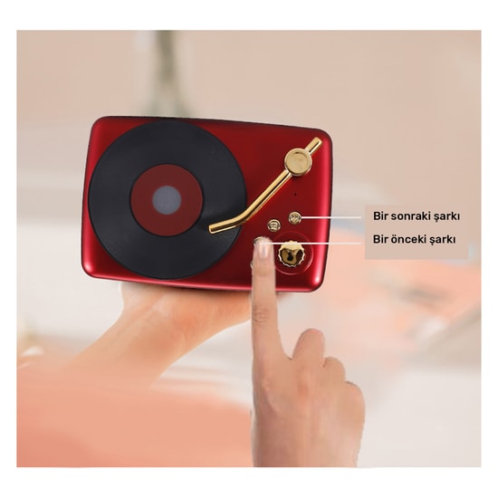 Nettech T12 (T12-KIRMIZI) Kablosuz Speaker - 10 Saat Çalma Süresi, FM Radyo, MP3 Player, Kırmızı Bluetooth Hoparlör