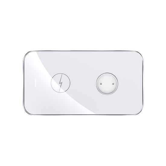 Rock W32 2in1 10W Kablosuz Şarj Standı (NT-92931) - Beyaz, Hızlı Şarj Desteği, Alüminyum Gövde, 24 Ay Garanti