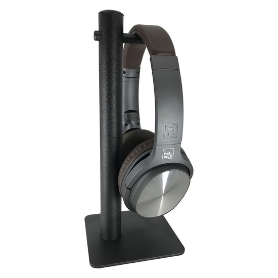 Nettech NT-82066 Siyah Kulaklık Masaüstü Standı - Metal Malzeme, Şık Tasarım, Güvenli Kulaklık Organizer (NT-82066)