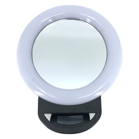Rgb Led AL20 SIYAH Led Mandallı Telefon Üstü Aydınlatma Lamba - 1000 mAh Pil, 1 Ledli, Plastik Gövde, Siyah Renk