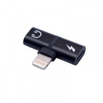 Go-Des GD-CT013 2in1 Lightning to Lightning Dönüştürücü (Siyah) - Apple Lightning Giriş, Çift Lightning Çıkış Adaptörü