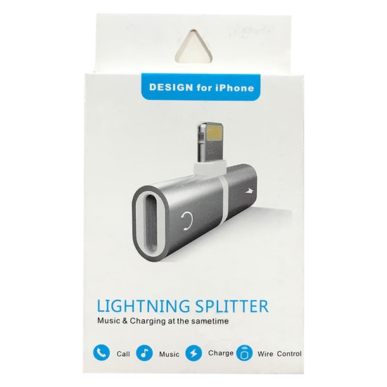 Go-Des GD-CT013 2in1 Lightning to Lightning Dönüştürücü (Siyah) - Apple Lightning Giriş, Çift Lightning Çıkış Adaptörü