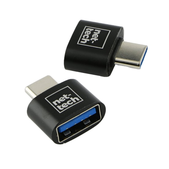 Nettech NT-26573 Siyah USB to Type-C Dönüştürücü Adaptör - 50 MB/s Data ve Görüntü Aktarım Desteği, 24 Ay Garanti