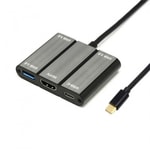 Nettech Plastik Type-C To Hdmi Hub (Siyah) - NTHDMI-TYPEC-SIYAH, 10 Cm Uzunluk, 5 Girişli Görüntü Aktarım Kablosu