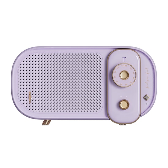 Nettech LiberFeel Y-6 Mini Akustik Kablosuz Hoparlör - Speaker (Mor) NT-92152 - Mono Ses, Suya Dayanıklı, 10m Mesafe