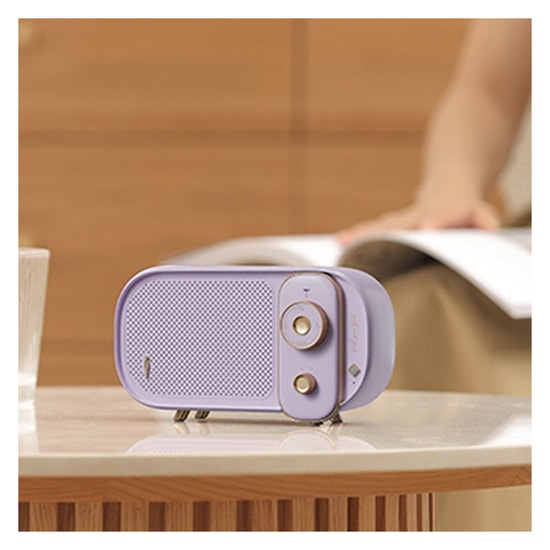 Nettech LiberFeel Y-6 Mini Akustik Kablosuz Hoparlör - Speaker (Mor) NT-92152 - Mono Ses, Suya Dayanıklı, 10m Mesafe