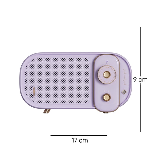 Nettech LiberFeel Y-6 Mini Akustik Kablosuz Hoparlör - Speaker (Mor) NT-92152 - Mono Ses, Suya Dayanıklı, 10m Mesafe