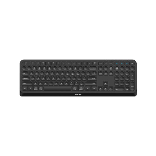 Philips SPK6407B Siyah Bluetooth Kablosuz Klavye - İngilizce Q Dizilim, Fn Multimedya Tuşları, 24 Ay Garantili