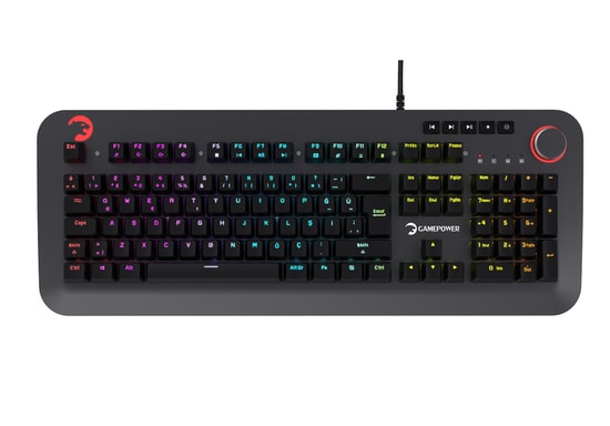 Gamepower Starscream 60M RGB Blue Switch Mekanik Oyuncu Klavyesi - Türkçe Q, 60 Milyon Tıklama Ömrü, Metal Kasa, Siyah