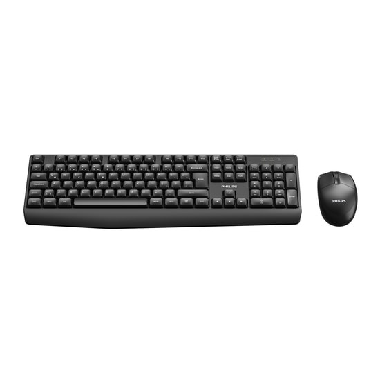 Philips SPT6337 Siyah Kablosuz Klavye Mouse Seti - Türkçe Q Dizilim, 1200 DPI Optik Mouse, USB, 2.4GHz Wireless
