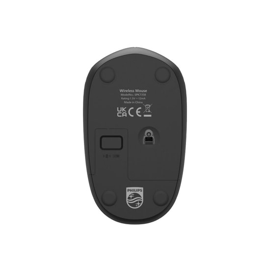 Philips SPK7358B Siyah Kablosuz Optik Mouse - 1600 DPI, 3 Tuşlu, 2.4 GHz USB Bağlantı, 24 Ay Türkiye Garantili Kapasite