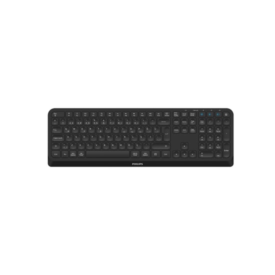 Philips SPT6407 Siyah Kablosuz Klavye Mouse Seti - Türkçe Q Dizilim, Bluetooth, 1600 DPI Optik Mouse, Multimedya Tuşlar