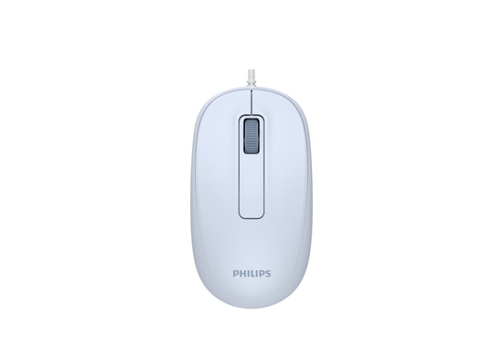 Philips SPK7238J Açık Mavi Kablolu Optik Mouse - 1200 DPI, 3 Tuş, 1.5m Kablo, USB Bağlantı, 24 Ay Garanti