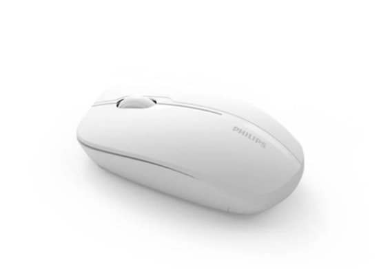 Philips SPK7318W Beyaz Kablosuz Optik Mouse - 1600 DPI, 3 Tuşlu, Sessiz Tıklama, Ergonomik, 2.4 GHz USB, 24 Ay Garanti
