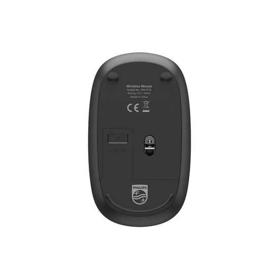 Philips SPK7318B Siyah Kablosuz Optik Mouse - 1600 DPI, 3 Tuşlu, Sessiz Tıklama, 2.4 GHz USB, 24 Ay Türkiye Garantili