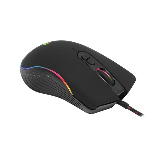 Frisby FM-G3720K GX30 Kablolu Optik Oyuncu Mouse - 8000 DPI Hassasiyet, 7 Tuş, Siyah, RGB Aydınlatma, Oyun ve E-Spor