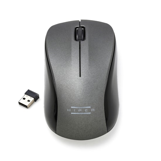 Hiper MX-565-MOUSE Gri Kablosuz Optik Nano Mouse - 1600 DPI, 3 Tuş, Ergonomik Tasarım, 2.4GHz Bağlantı, Tak Çalıştır
