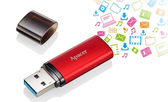 Apacer AH25B 64GB USB 3.2 Kırmızı USB Bellek (AP64GAH25BR-1) - USB Type-A, 7gr Hafif Tasarım, 5 Yıl Garanti