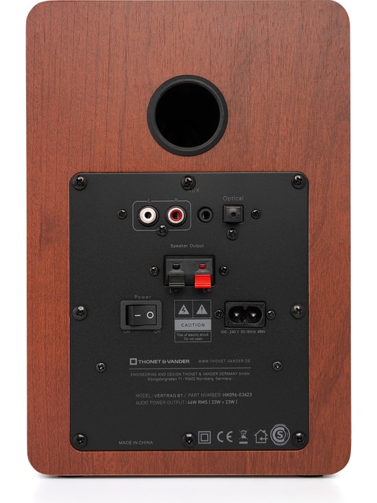 Thonet Vander Vertrag 2.0 80W Ahsap Hoparlör (VERTRAG-AHSAP) - 1+1 Kanal, Bluetooth, 80W RMS, Cinema Ses Sistemi