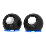Frisby FS-2130U-RGB-LED 6W 1+1 Stereo Siyah USB Hoparlör - RGB Led Işıklı, 3.5mm Jack, Kompakt Notebook Ses Sistemi