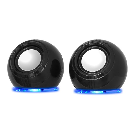 Frisby FS-2130U-RGB-LED 6W 1+1 Stereo Siyah USB Hoparlör - RGB Led Işıklı, 3.5mm Jack, Kompakt Notebook Ses Sistemi