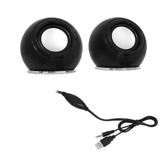 Frisby FS-2130U-RGB-LED 6W 1+1 Stereo Siyah USB Hoparlör - RGB Led Işıklı, 3.5mm Jack, Kompakt Notebook Ses Sistemi